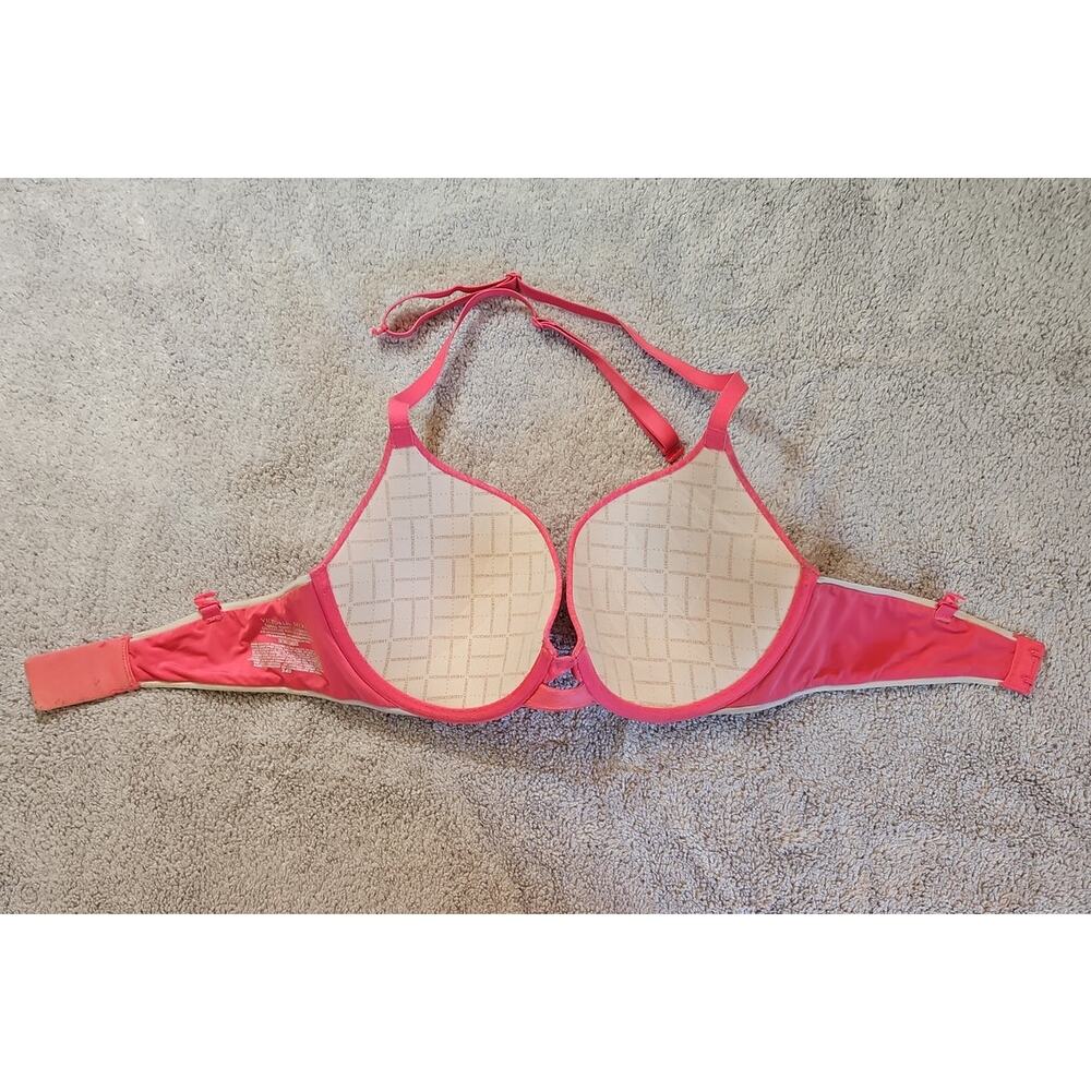 Victoria's Secret Perfect Coverage Bra 34D Pink Padded Underwire Convertible - Picture 4 of 9